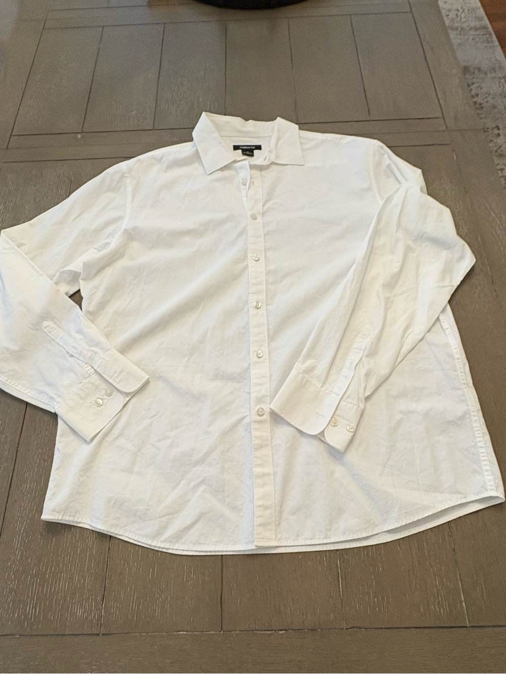 Claiborne White Button-Up Long Sleeve Dress Shirt